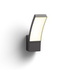 Kinkiet Ogrodowy Lampa Elewacyjna Zewnętrzna LED 12W 1100lm 2700K IP44 Antracyt Splay Philips