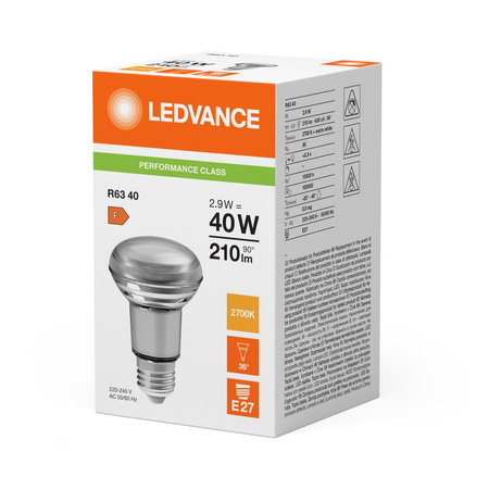 Żarówka LED R63 E27 2.9W = 40W 210lm 2700K Ciepła Biała FILAMENT LEDVANCE