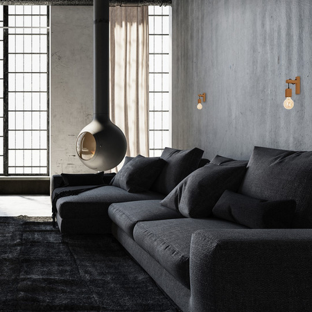 Lampa Ścienna Kinkiet JACK 1xE27 Dąb Milagro