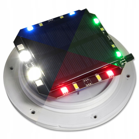 Lampa Ogrodowa LED Solarna Wbijana Kula RGB 30 cm