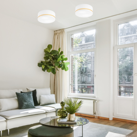 Plafon LED Lampa Sufitowa GLORIA 2xE27 Biała LM-2.202 Lamkur