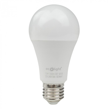 Żarówka LED A60 E27 15W 1350lm 4000K Neutralna Ecolight
