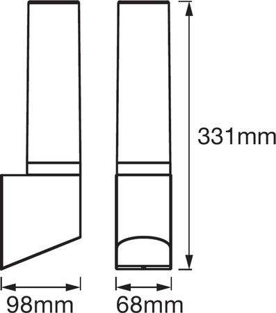 Lampa Ogrodowa Zewnętrzna Kinkiet Elewacyjny LED 7W 470lm 3000K IP44 Szary Endura Ledvance