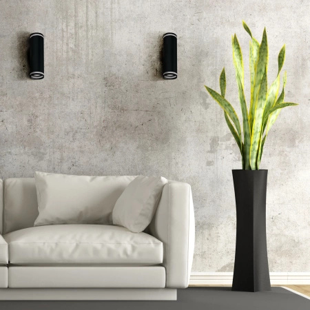 Kinkiet Ścienny Lampa Oprawa Natynkowa 2x GU10 Czarny PARIS Sanico Goldlux