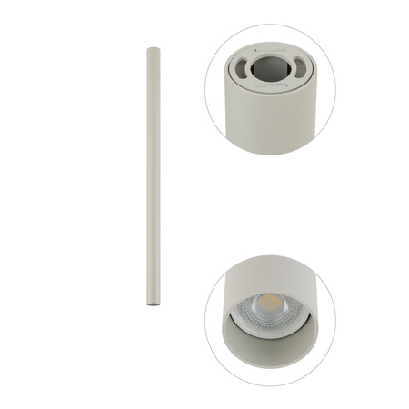 Oprawa Natynkowa Sufitowa GU10 SPOT TUBA Szara FOURTY M 10886 Nowodvorski