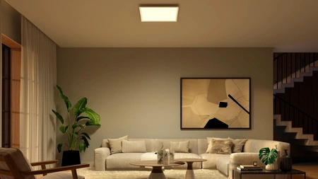 Panel LED Lampa Sufitowa Natynkowa 60x60 cm 60W 4150lm IP20 White and Color Ambiance RGB + TW Biała Inteligentna SMART Zigbee Bluetooth Surimu Philips HUE