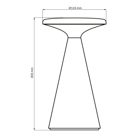 Lampka Stołowa LED Zewnętrzna Dekoracyjna 1.8W 160lm 2700K Ciepła Biała IP44 Ściemnialna Paros Sanico Goldlux