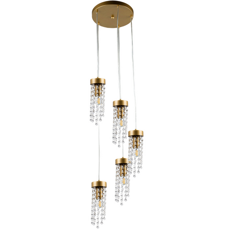 Lampa Sufitowa Wisząca Zwis 5x E27 Zlots Gea Sanico Goldlux