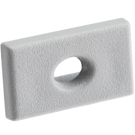 Zaślepka do profilu natynkowego KM35 z otworem szara tworzywo sztuczne