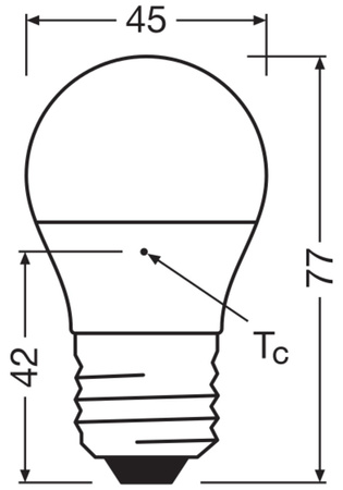 Żarówka LED P45 Kulka E27 6.5W = 60W 806lm 4000K Neutralna 150° STAR CLASSIC Osram