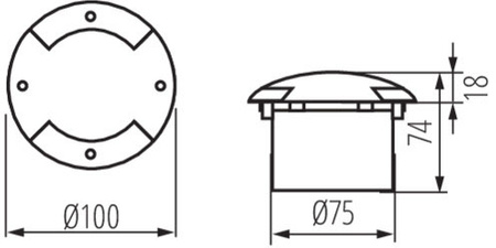 Oprawa Najazdowa DOGRUNTOWA ROGER LED6 1W 6000-6500K IP66 Kanlux