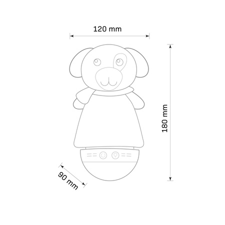 Lampka Dekoracyjna LED Bateryjna Szara Niebieski Piesek Sanico Goldlux