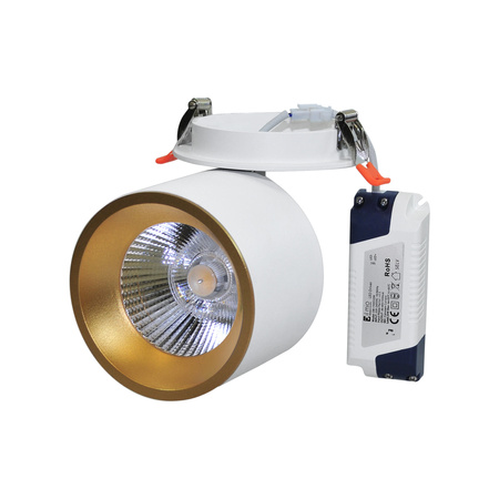 Oprawa sufitowa podtynkowa reflektor punktowy LED Haron GOLDLUX (Polux) 20W 1500lm 3000K