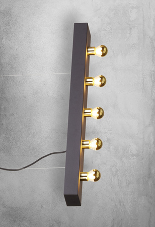 Lampa wisząca PHOENIX 5xE14 Prostokątna Rama Czarna Złota MZ5023 Milagro by Maciej Zień Stal