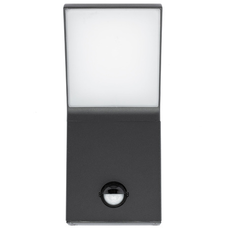 Kinkiet Ogrodowy Elewacyjny Lampa Zewnętrzna LED 12W 4000K IP54 z Czujnikiem Ruchu i Zmierzchu