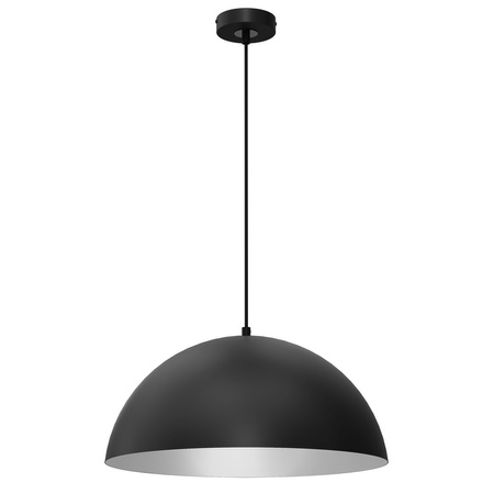 Lampa Wisząca Sufitowa BETA Czarna Biała 1xE27 45cm Milagro