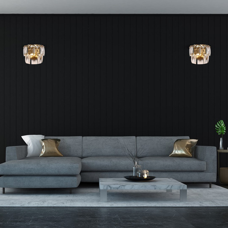 Lampa Ścienna Kinkiet CHELSEA Złota 2xE14 Milagro