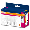 3x Żarówka LED P45 Kulka E14 6.5W = 60W 806lm 6500K Zimna 150° VALUE CLASSIC Osram
