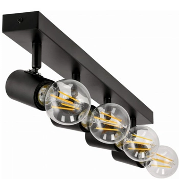 Lampa Sufitowa LED 4xE27 Kinkiet Reflektor Regulowany Szyna Czarna