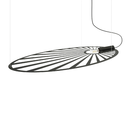 Lampa Sufitowa LED Wisząca LEHDET E27 110cm Czarna SOLLUX