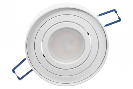 Zestaw Oprawa HALOGENOWA Tuba Spot Ruchoma MIDI GU10 Okrągła Biała 20mm + LED GU10 6W 3000K LUMILED