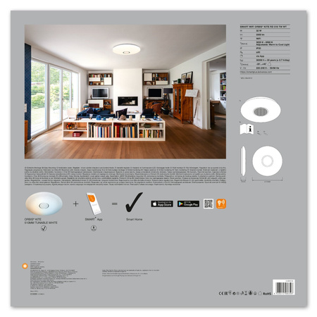 Plafon LED lampa sufitowa ORBIS Kite 34W 3300lm ciepła-zimna 51cm SMART+ WiFi LEDVANCE