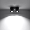 Lampa Sufitowa Oprawa Natynkowa 2x GU10 Cylindryczna Czarna Nowoczesna Orbis Sollux