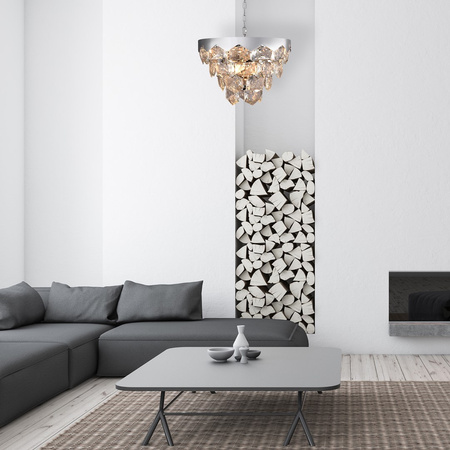 Lampa Sufitowa Żyrandol GRACE Chrom 6xE14 Milagro