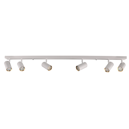 Oprawa Ścienno-Sufitowa Reflektor Punktowy 6x GU10 Biała Złota NICEA Sanico Goldlux