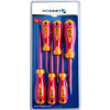 Zestaw 6x Wkrętaki Śrubokręty Elektryczne Płaskie Krzyżowe Izolowane 1000V Hoegert Technik