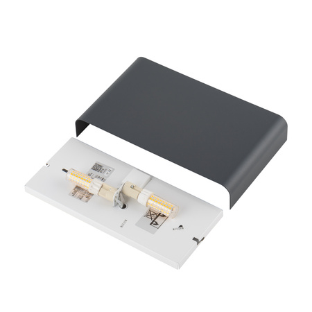 Kinkiet Ścienny Lampa Natynkowa 2x G9 Grafitowy Nowoczesna HAGA 9710 Nowodvorski