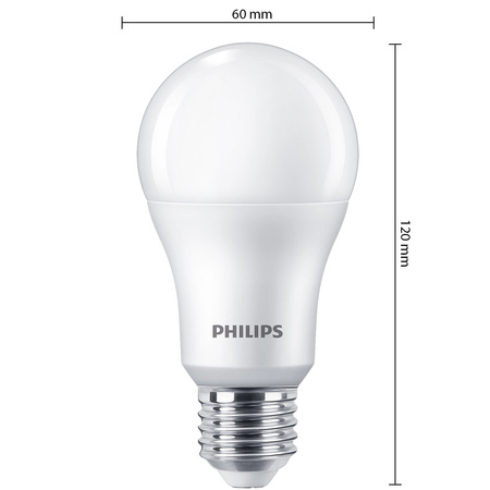 3x Żarówka LED E27 A67 13W = 100W 1521lm 6500K Zimna 180° Essential Philips