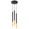 Lampa Wisząca Sufitowa PIERO 3xG9 Regulowana Czarno-Złota Okrągła MASTERLED