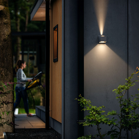 Kinkiet Ogrodowy Lampa Elewacyjna Zewnętrzna LED 4.3W 800lm 2700K IP44 Antracyt Alix Ultra Efficient Philips