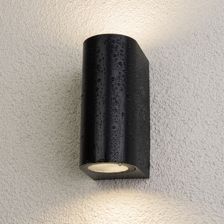 Kinkiet Ogrodowy Elewacyjny Lampa Zewnętrzna 2xGU10 ALLIUM Czarna LUMILED