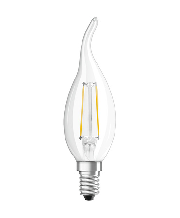 Żarówka LED E14 BA35 CL 4W = 40W 470lm 2700K Ciepła 300° Filament OSRAM SUPERSTAR Ściemnialna