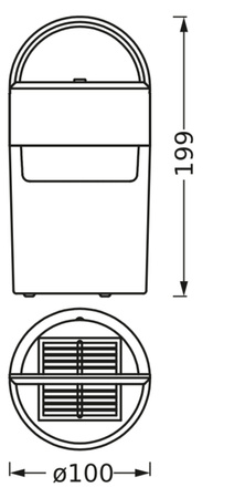 Lampa Solarna LED Ogrodowa Stojąca Latarenka 0.42W 20lm 3000K Ciepła Ściemnialna Fioletowy IP44 Endura Osram