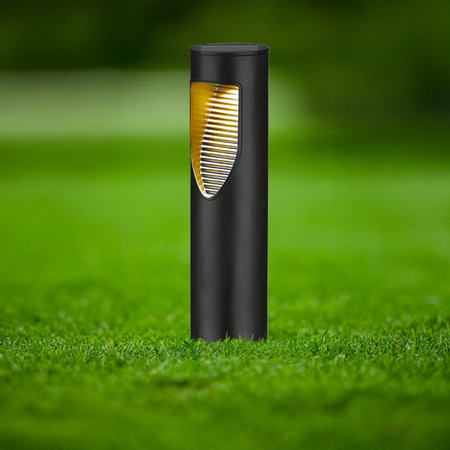 Lampa Solarna Czarna IP44 z Czujnikiem Zmierzchu Addis Sanico Goldlux