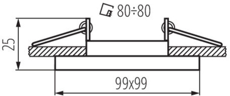 Oprawa sufitowa halogenowa kwadratowa ruchoma ALREN MR16 GU10 biała IP20 Kanlux