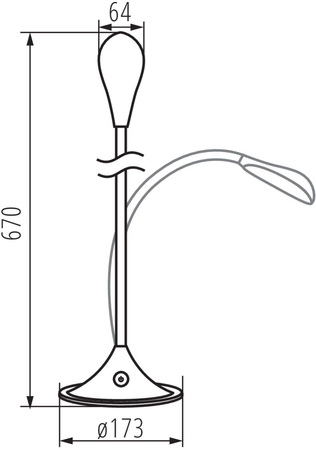Lampka biurkowa nocna LED Franco biała 6,5W 390lm 3000K ciepła Kanlux