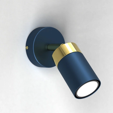 Kinkiet JOKER NIEBIESKI ZŁOTY lampa sufitowa ścienna GU10 MILAGRO Metal styl nowoczesny