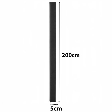 Lampa Ogrodowa LED Kinkiet Elewacyjny 60W Oprawa Architektoniczna Prostokąt Czarna 200CM