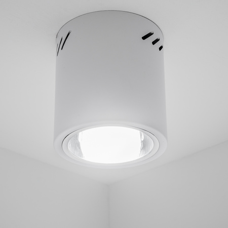 Oprawa Sufitowa Natynkowa Stała Okrągła APUS 13 Spot TUBA Biała E27