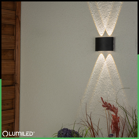 Lampa Ogrodowa Zewnętrzna Kinkiet Elewacyjny 4W LED IP54 Góra Dół UBERO LUMILED