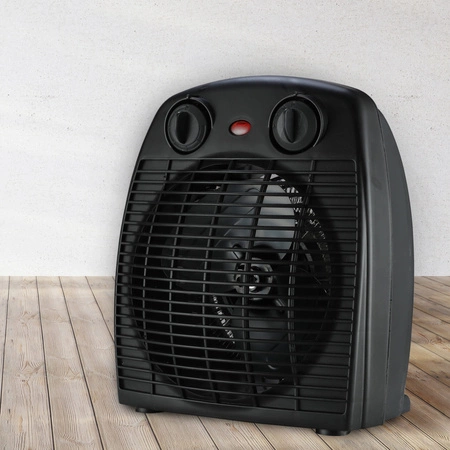 Termowentylator Regulowany Termostat 2000W Czarny Stojący Sanico Goldlux