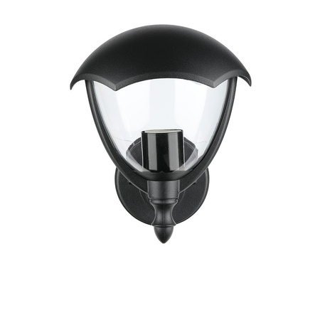 Lampa Ogrodowa Oprawa Elewacyjna Kinkiet E27 Przezroczysty klosz Czarny VT-730 V-TAC