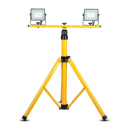 Statyw Stojak Podwójny do Naświetlaczy LED TRIPOD Żółty VT-41150Y V-TAC
