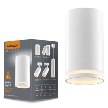 Oprawa Natynkowa Halogenowa Spot Lampa Sufitowa 1x GU10 Biała CARMELO Videx