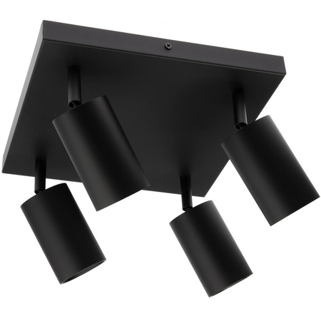 Lampa sufitowa QUALIS SPOT Oprawa Halogenowa 4xGU10 Czarna