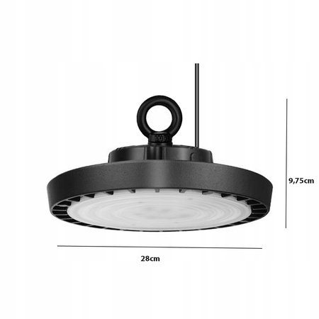 Lampa Przemysłowa LED Wisząca Oprawa High Bay 150W 21000lm 5000K Ściemnialna IP65